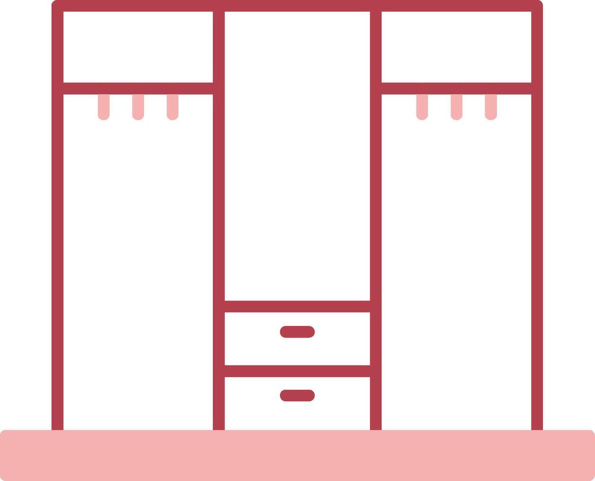 Closet Solid Two Color Icon vector