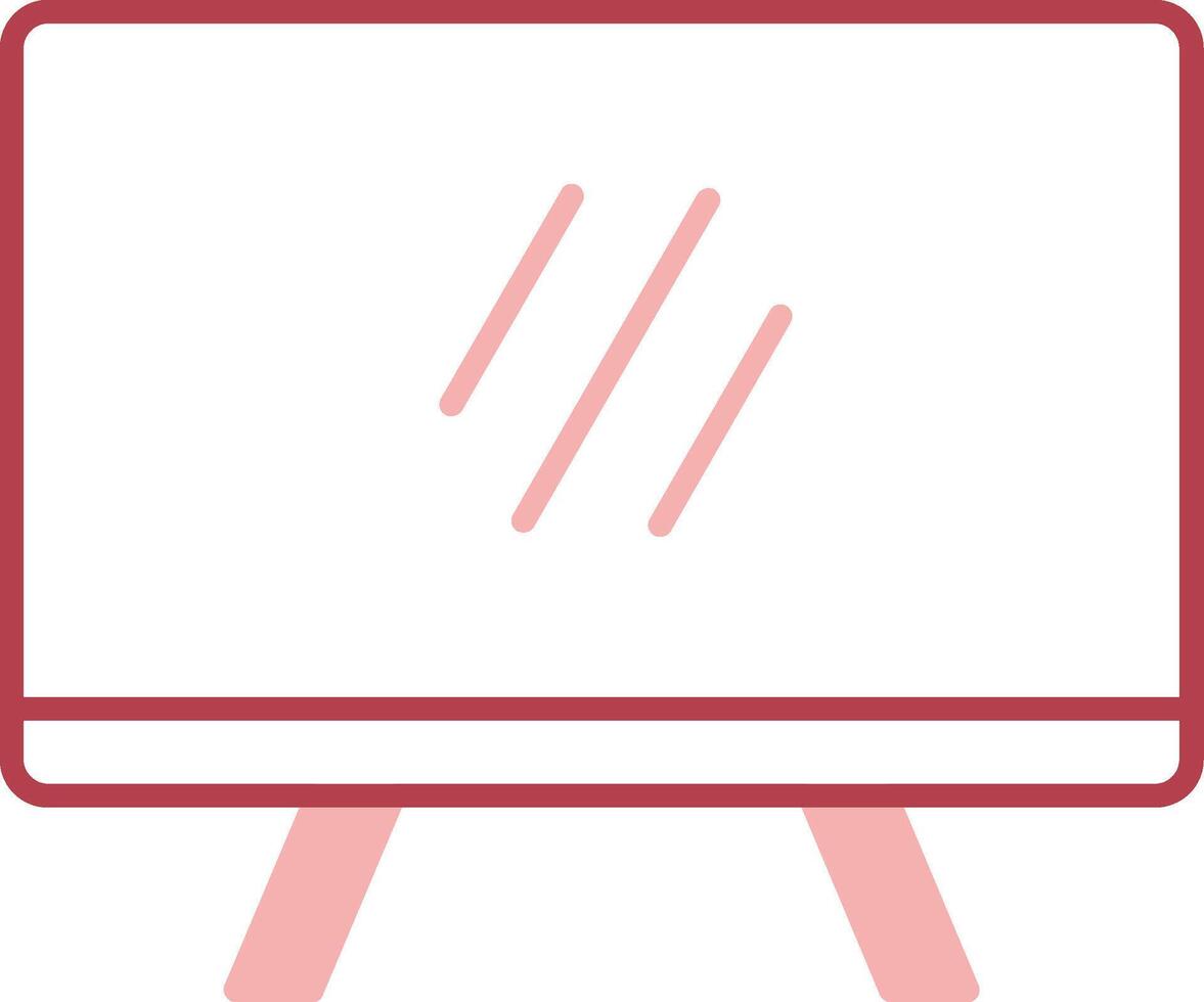 Television Solid Two Color Icon vector