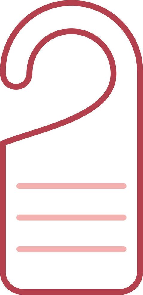 Door Hanger Solid Two Color Icon vector