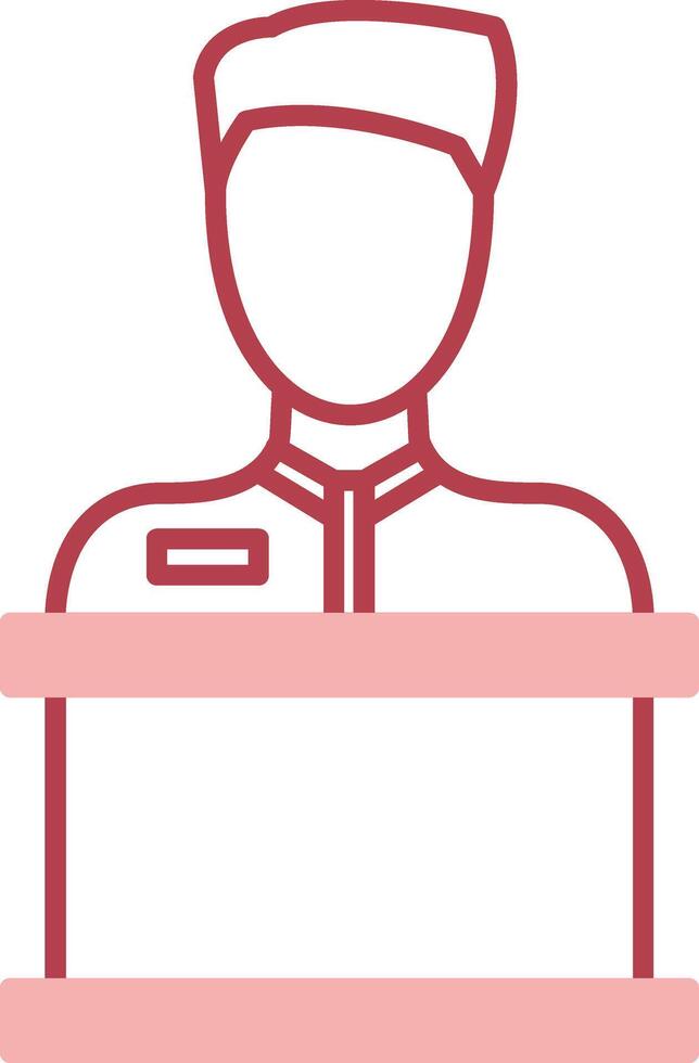 Reception Solid Two Color Icon vector