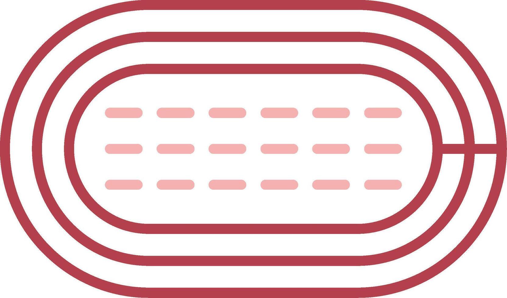 Running Track Solid Two Color Icon vector