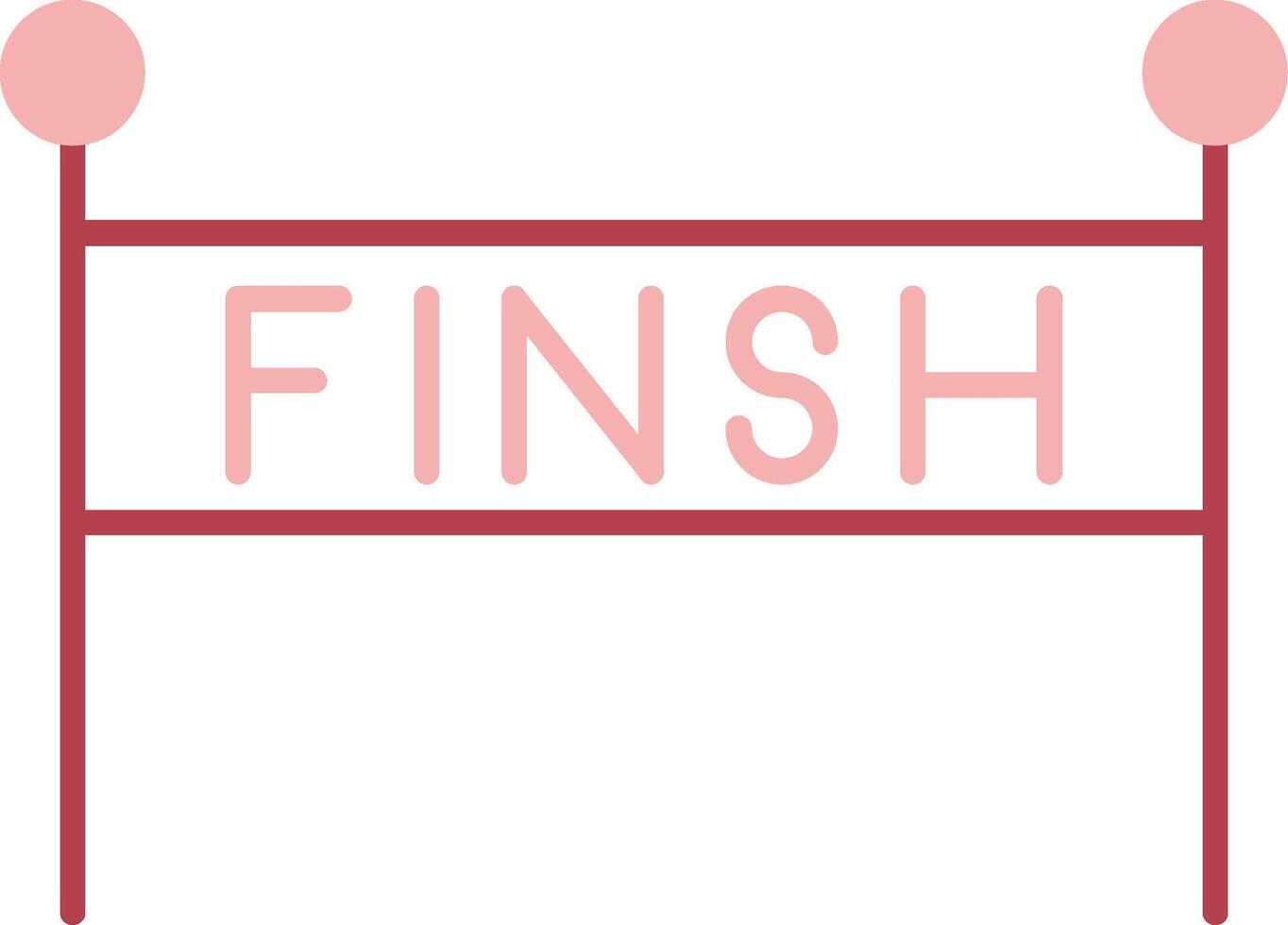 Finish Line Solid Two Color Icon vector