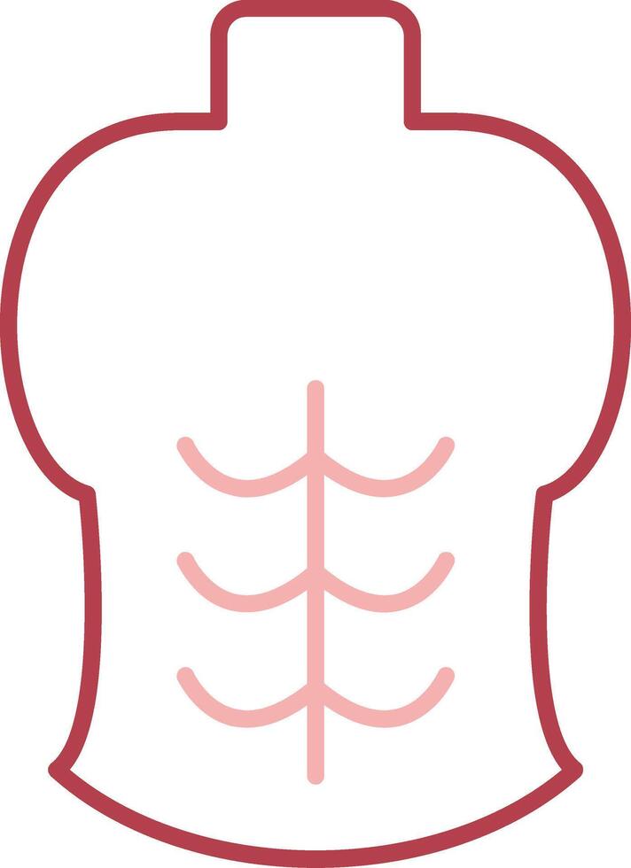 abdominales sólido dos color icono vector