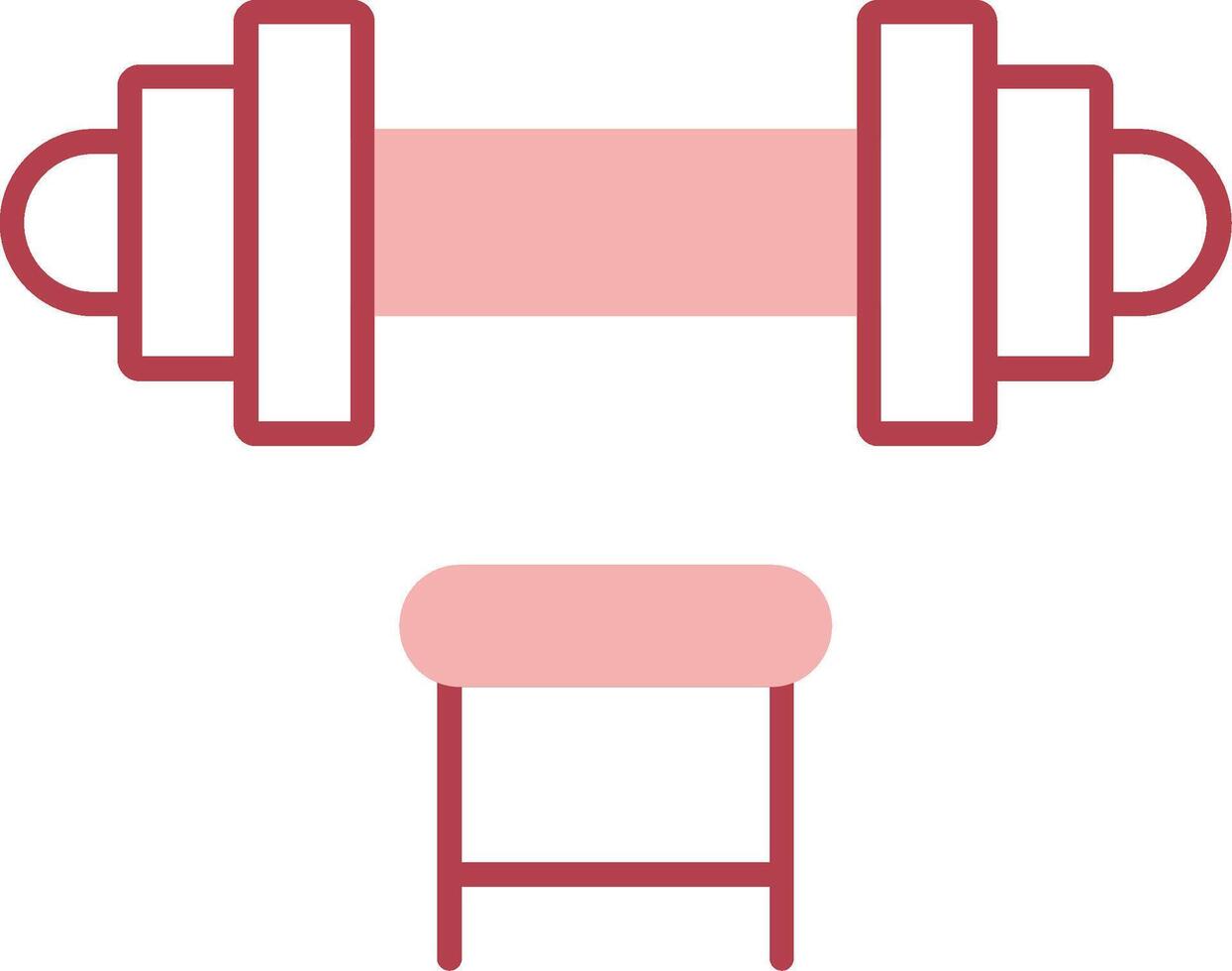 Dumbbell Solid Two Color Icon vector