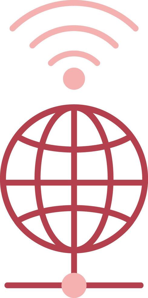 Global Solid Two Color Icon vector