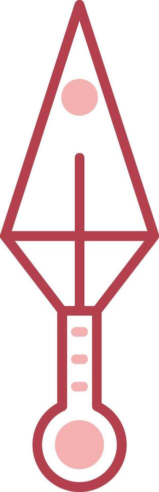 Kunai Solid Two Color Icon vector
