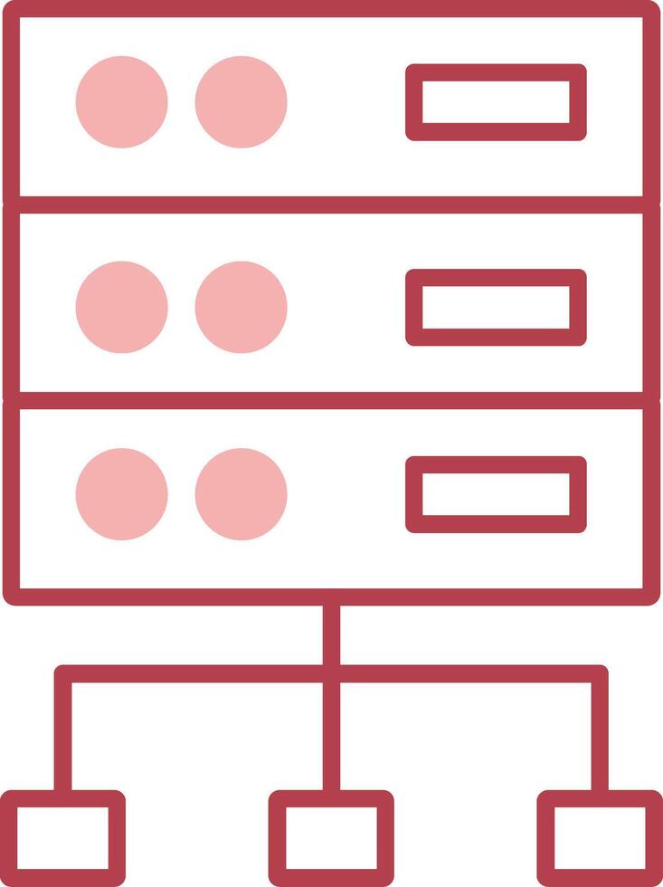 Structured Data Solid Two Color Icon vector