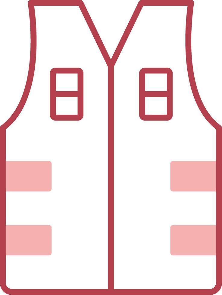 Bullet Proof Vest Solid Two Color Icon vector