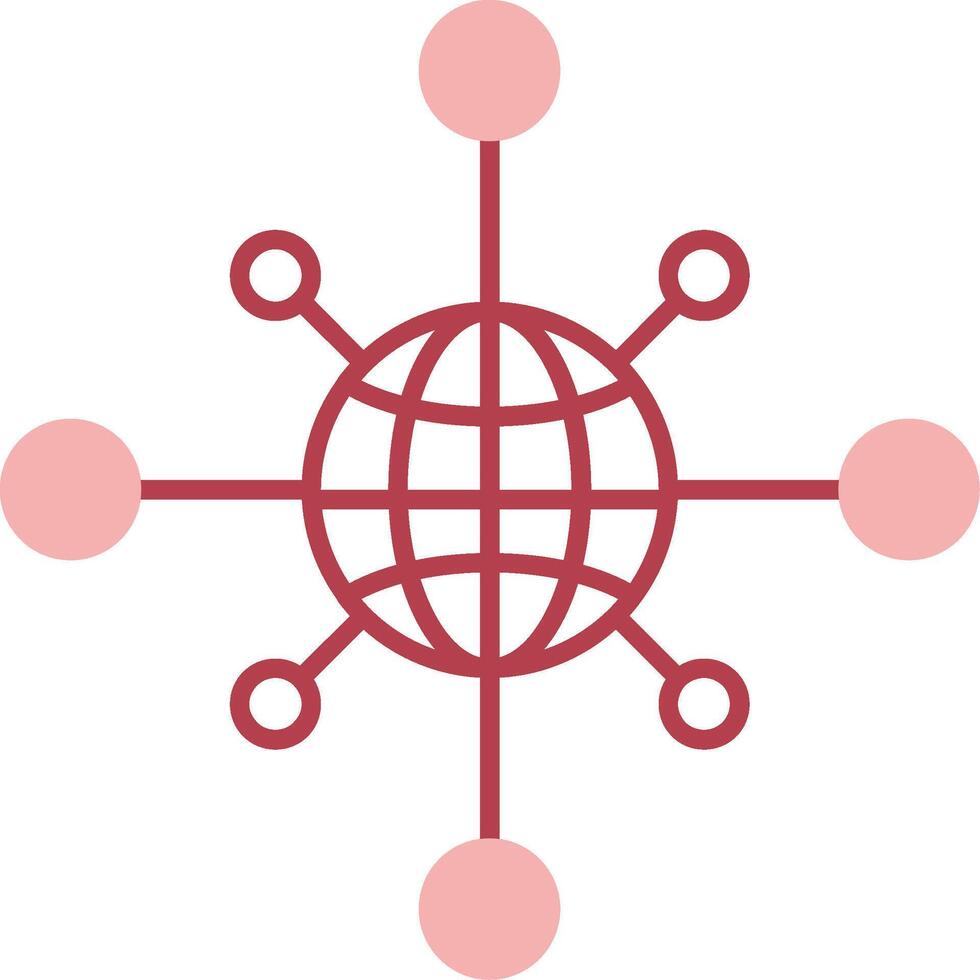 Networking Solid Two Color Icon vector