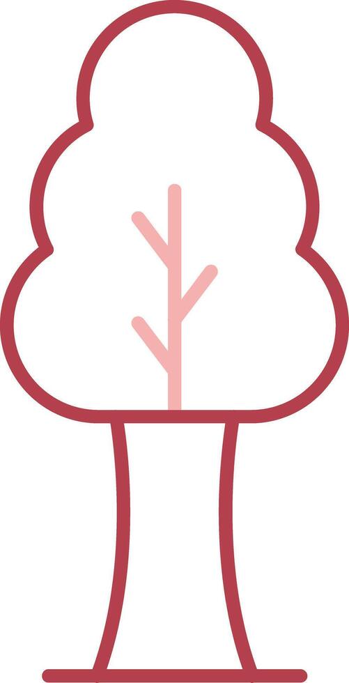 Tree Solid Two Color Icon vector