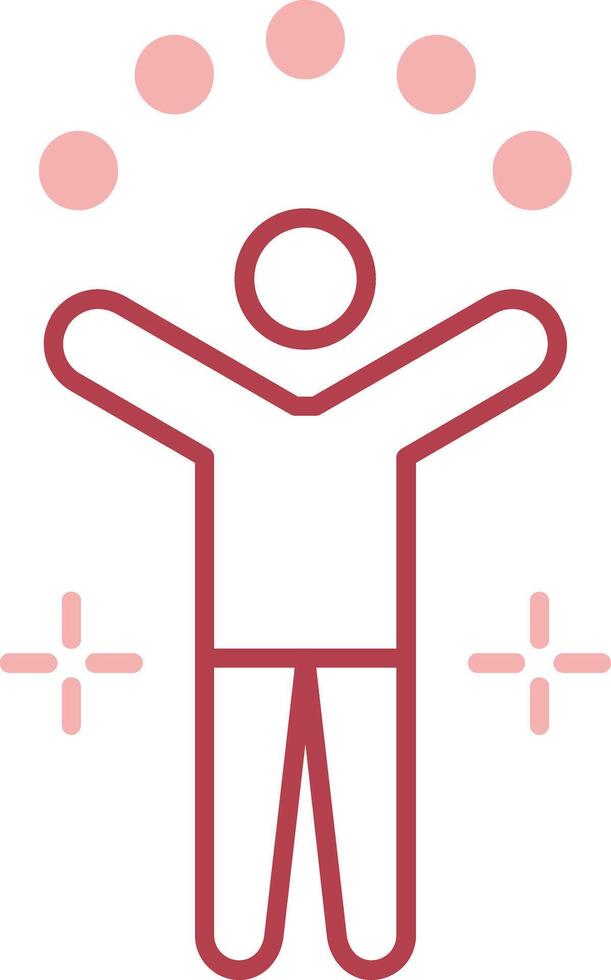 Juggling Ball Solid Two Color Icon vector