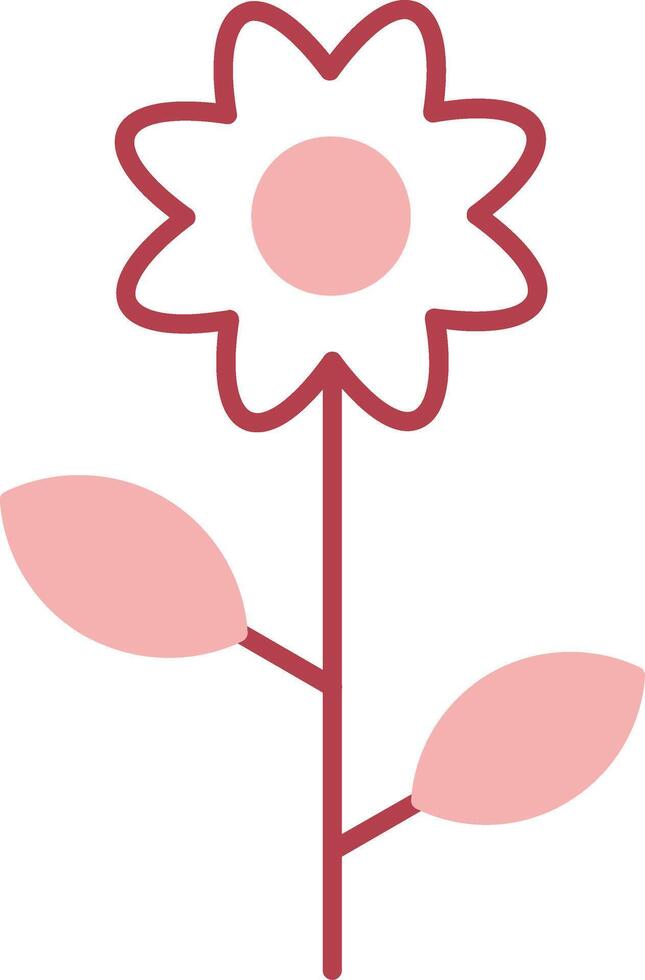 Flowers Solid Two Color Icon vector