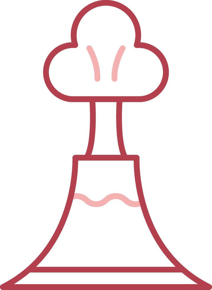 Volcano Solid Two Color Icon vector