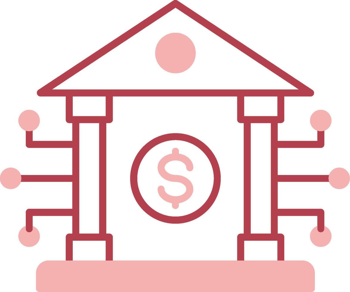 Banking System Solid Two Color Icon vector