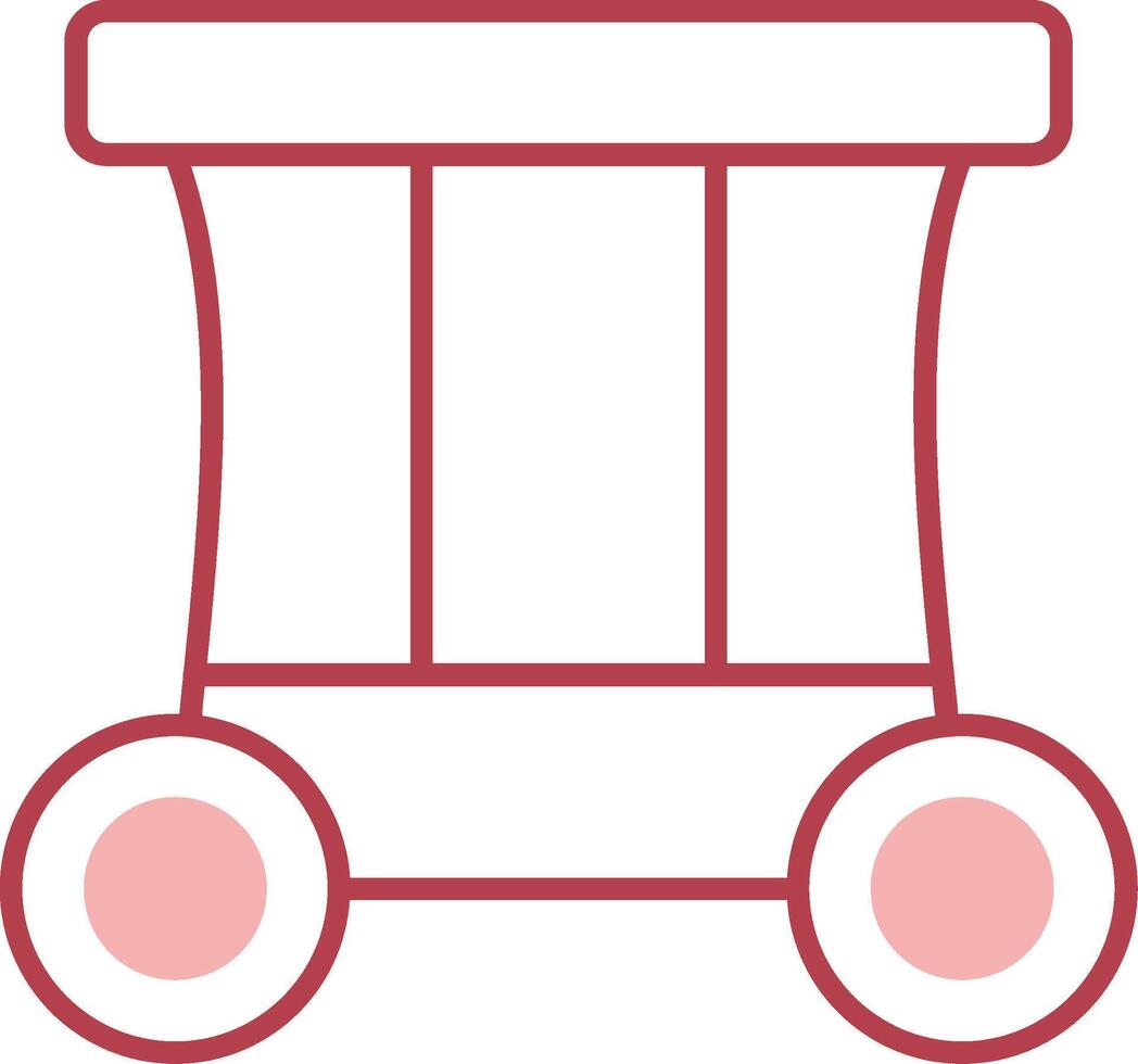 Carriage Solid Two Color Icon vector