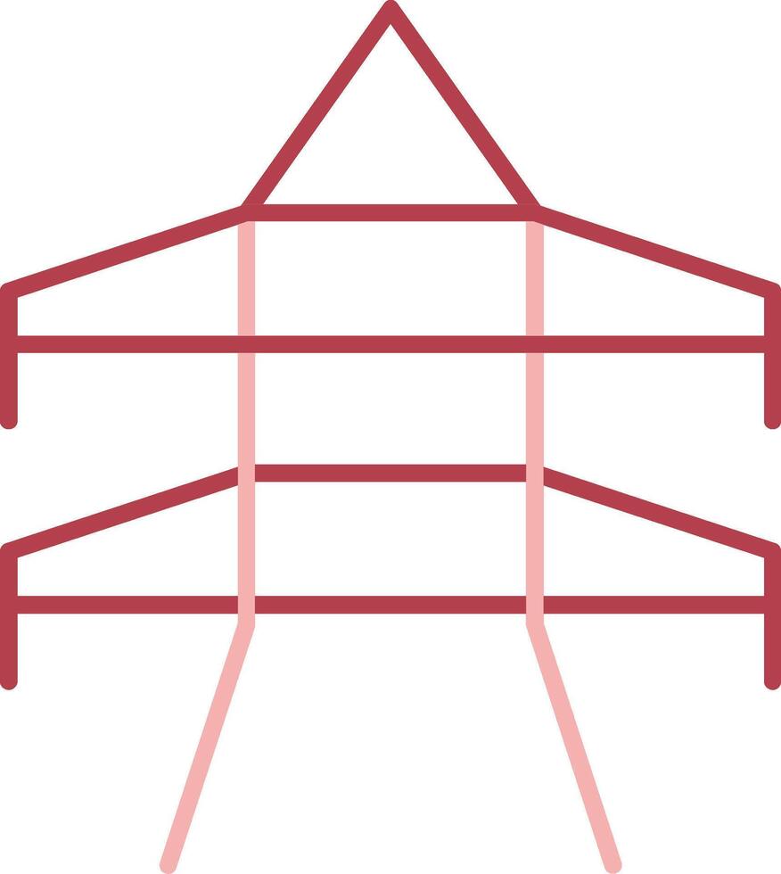 Tower Solid Two Color Icon vector