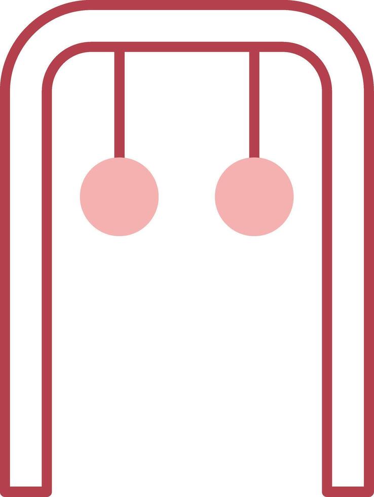 Gymnastic Rings Solid Two Color Icon vector
