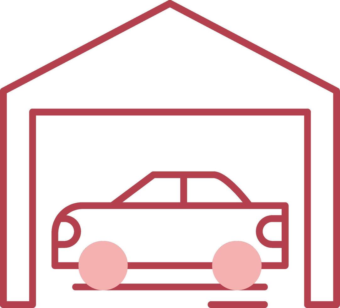 Garage Solid Two Color Icon vector