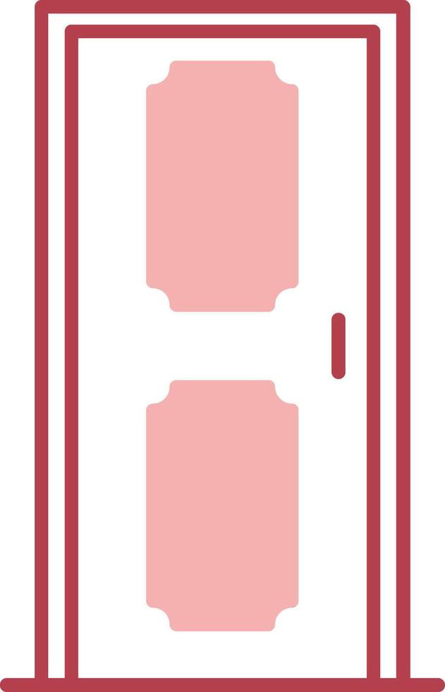 Door Solid Two Color Icon vector