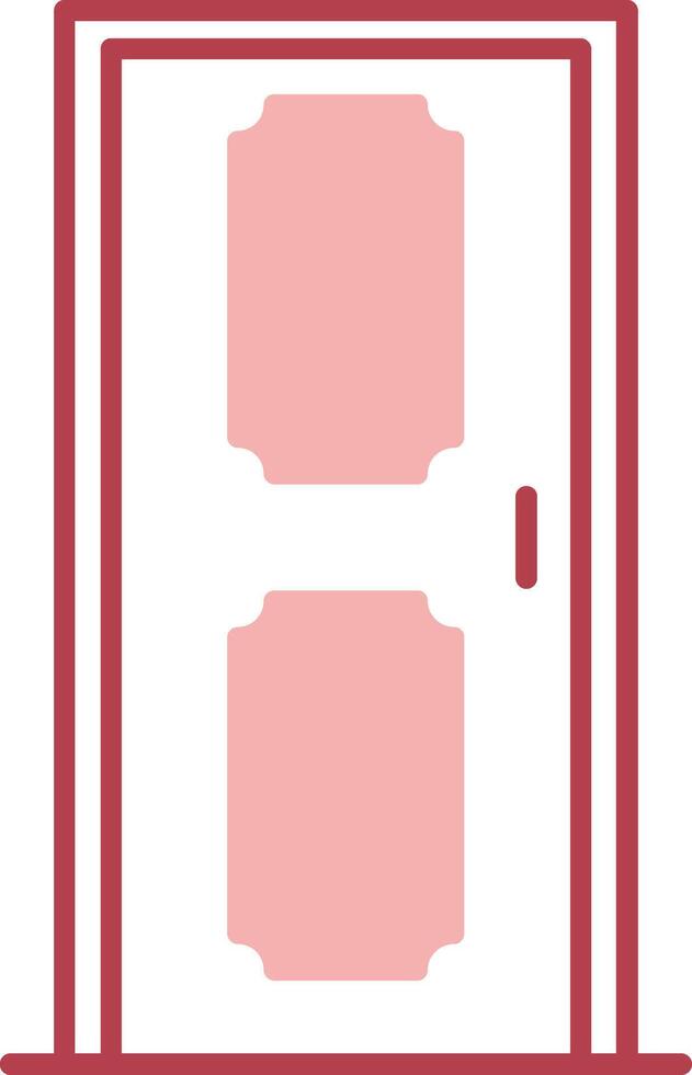 Door Solid Two Color Icon vector