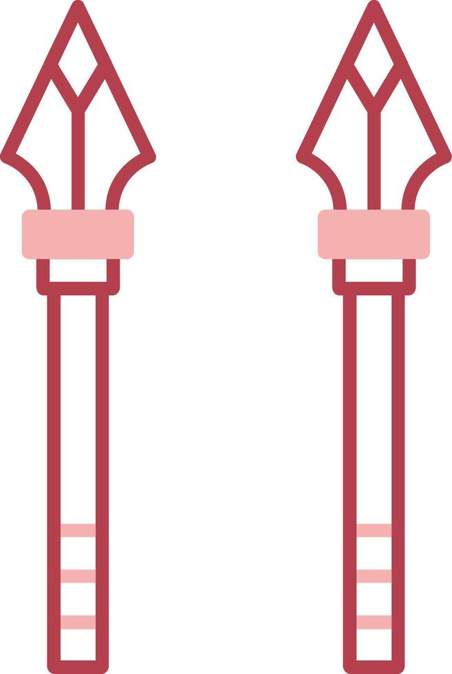 Spear Solid Two Color Icon vector