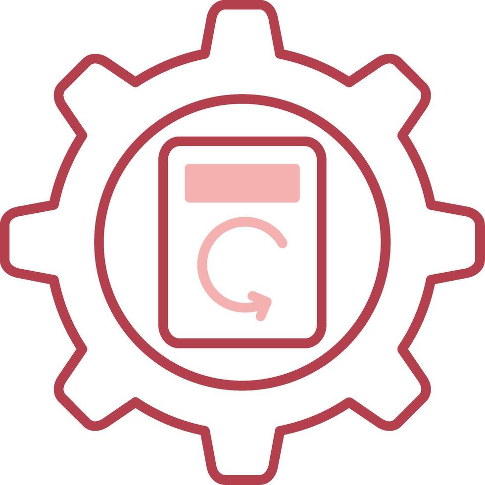 Process Data Solid Two Color Icon vector