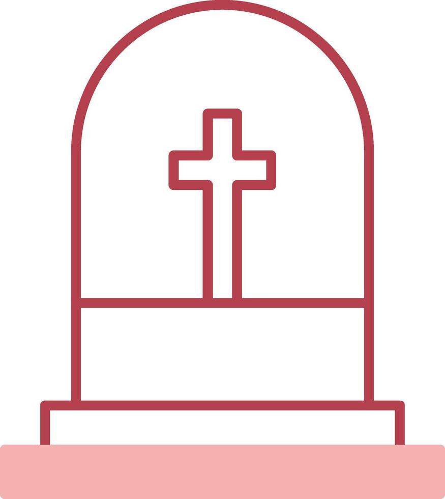 Grave Solid Two Color Icon vector