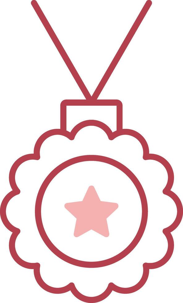 Medallion Solid Two Color Icon vector