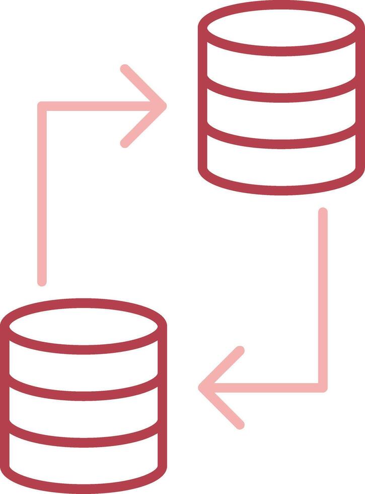 datos transferir sólido dos color icono vector