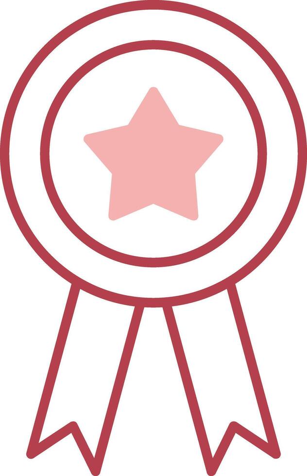 Medal Solid Two Color Icon vector