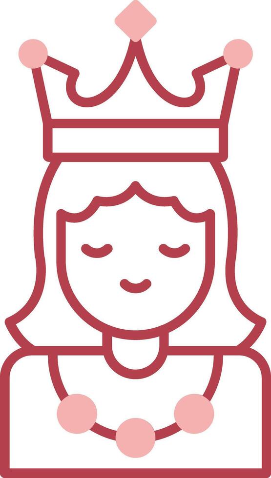 Princess Solid Two Color Icon vector