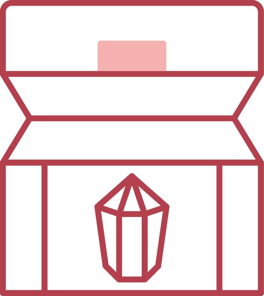 Treasure chest Solid Two Color Icon vector