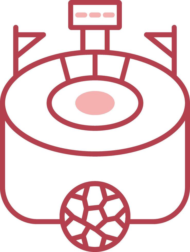 Stadium Solid Two Color Icon vector