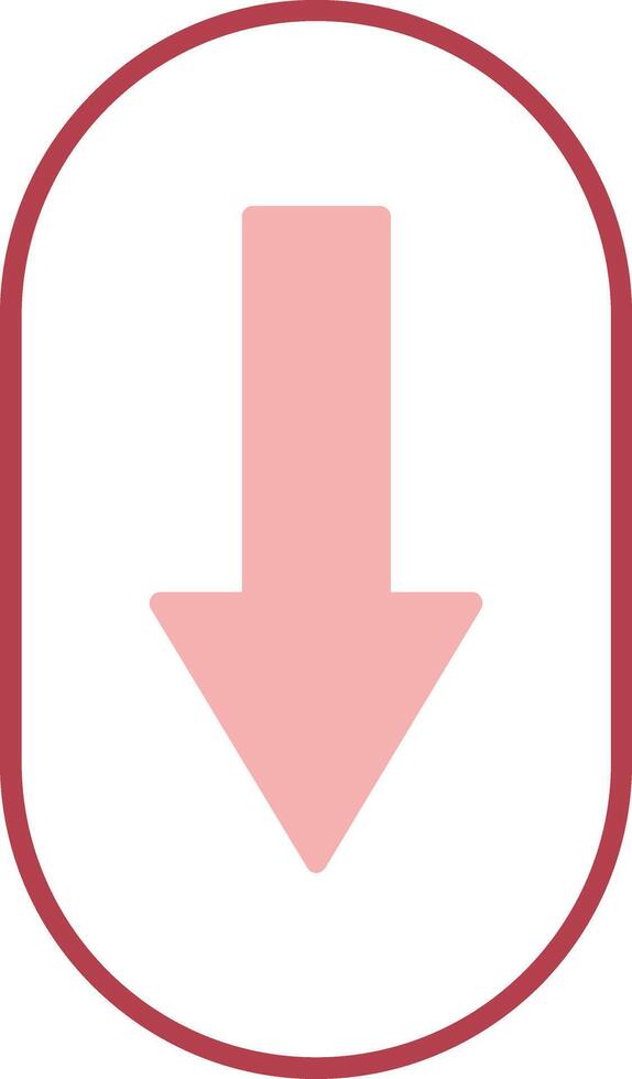 Scroll Down Solid Two Color Icon vector