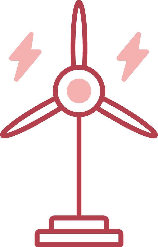 Eolic Turbine Solid Two Color Icon vector