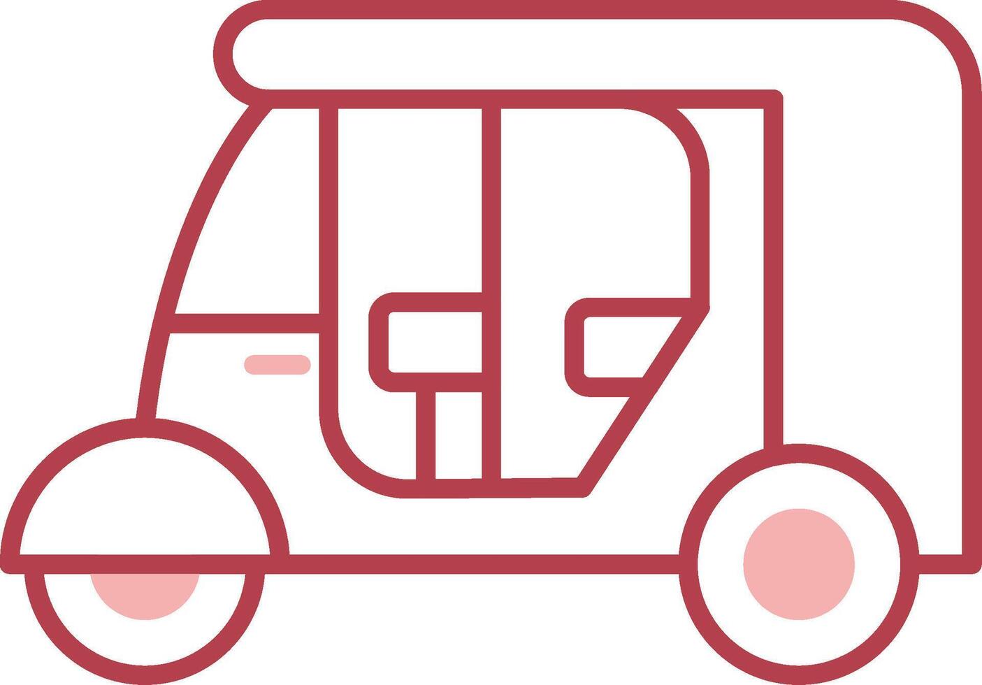 Rickshaw Solid Two Color Icon vector