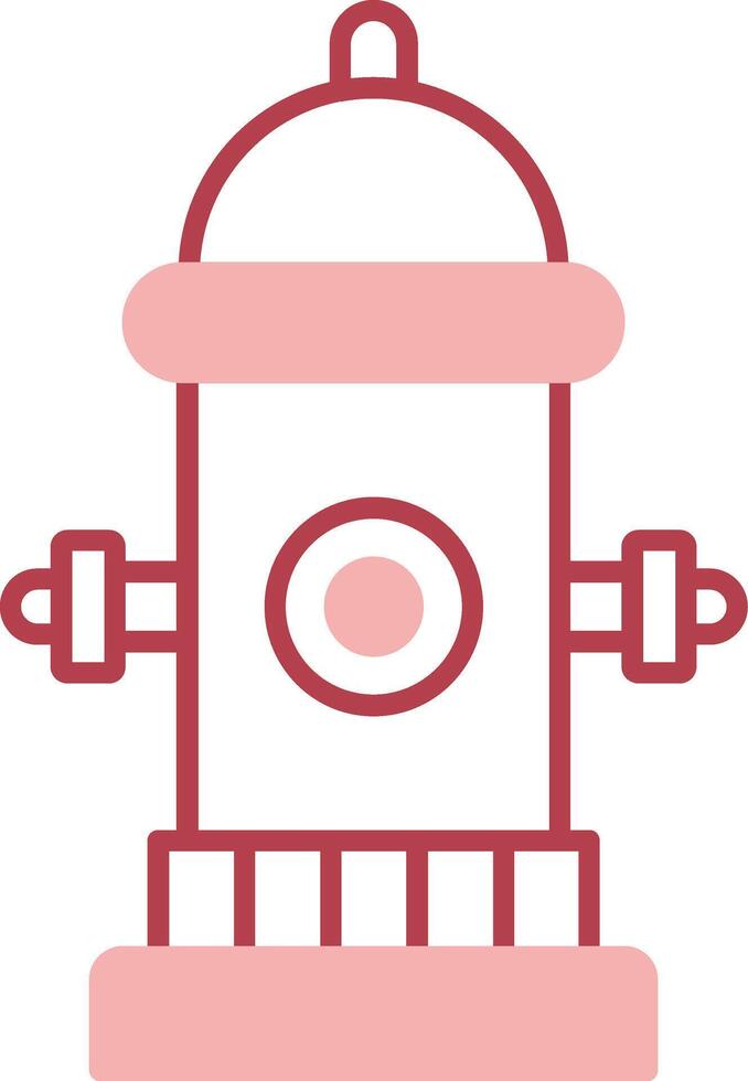 Fire Hydrant Solid Two Color Icon vector