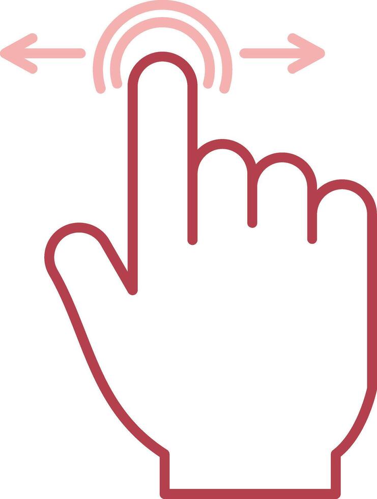 Swipe Solid Two Color Icon vector