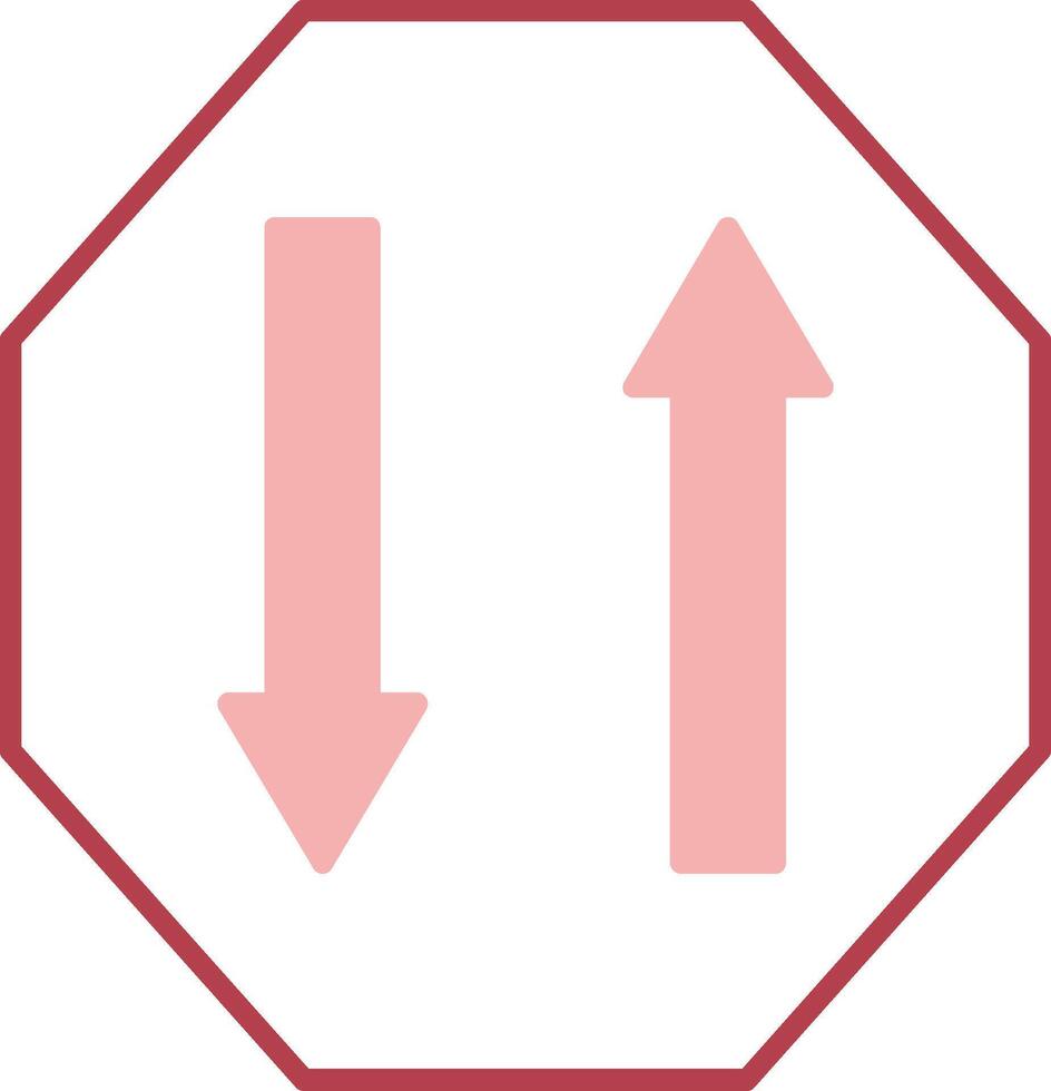 Two Way Solid Two Color Icon vector