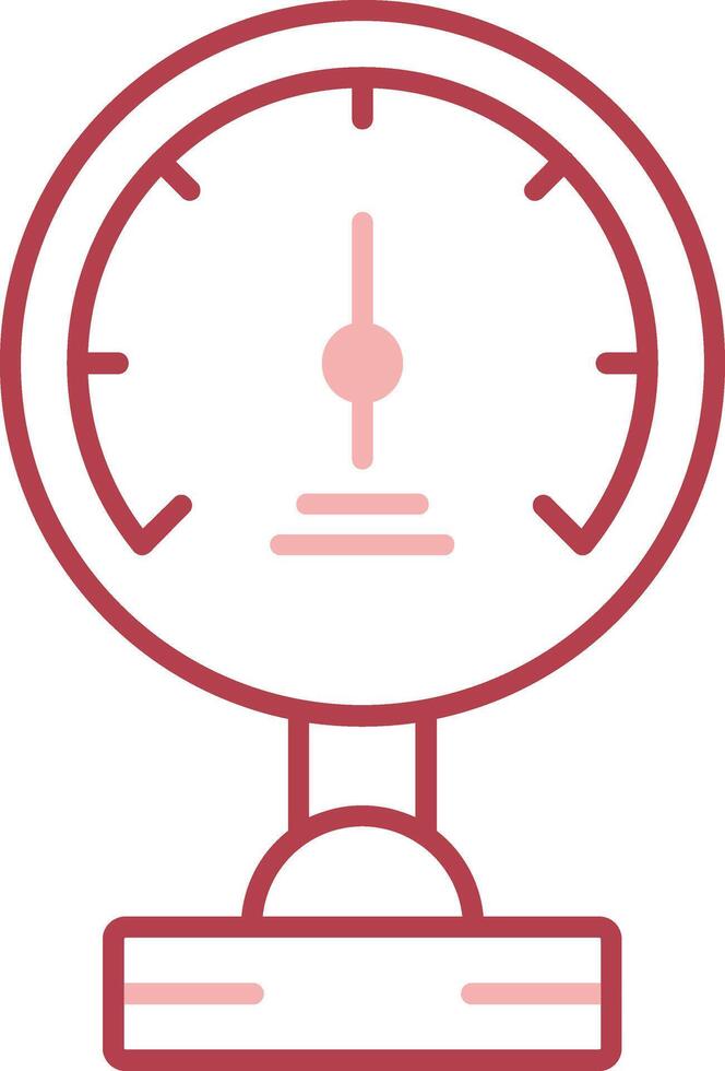 Pressure Meter Solid Two Color Icon vector