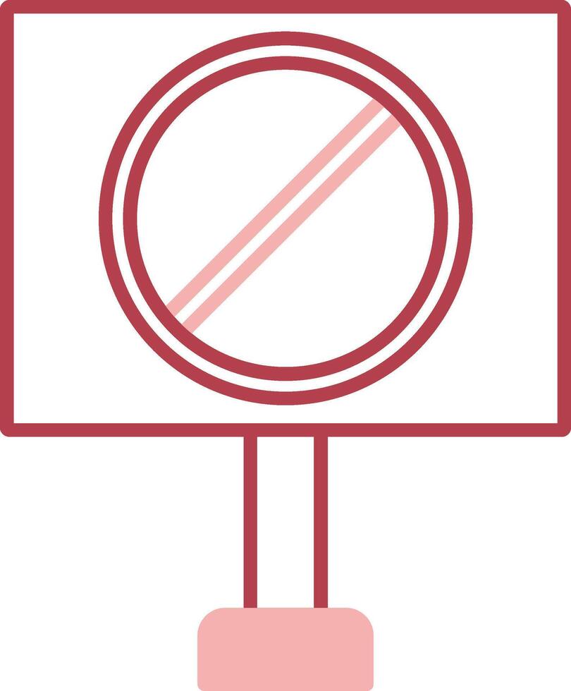 Forbidden Sign Solid Two Color Icon vector