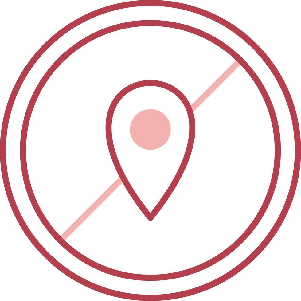Avoid Solid Two Color Icon vector