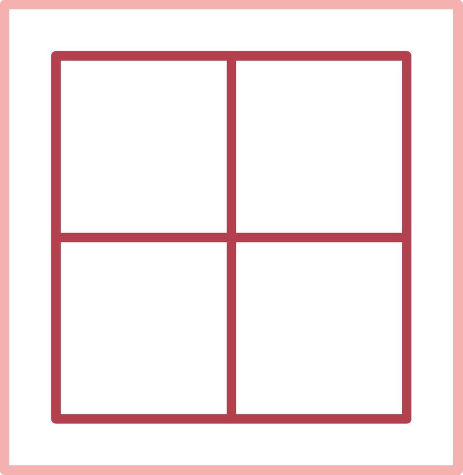 Window Solid Two Color Icon vector
