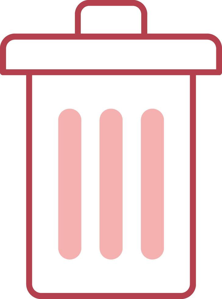 Trash Solid Two Color Icon vector