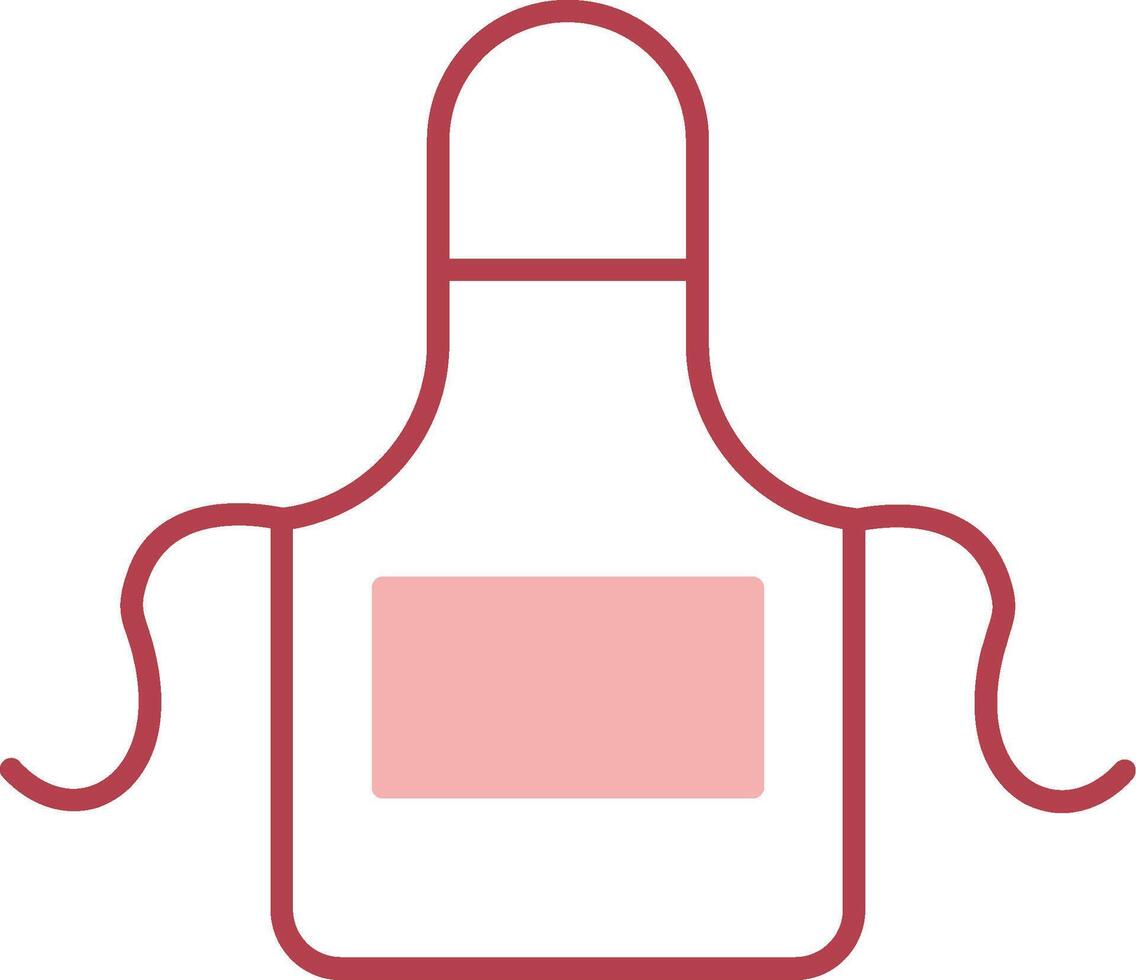 Apron Solid Two Color Icon vector