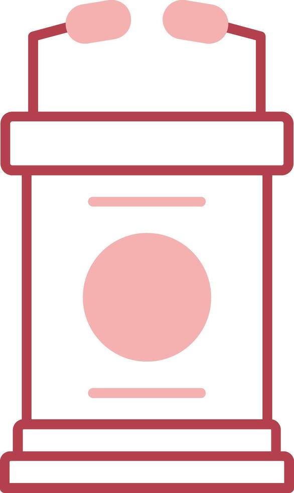 Lectern Solid Two Color Icon vector