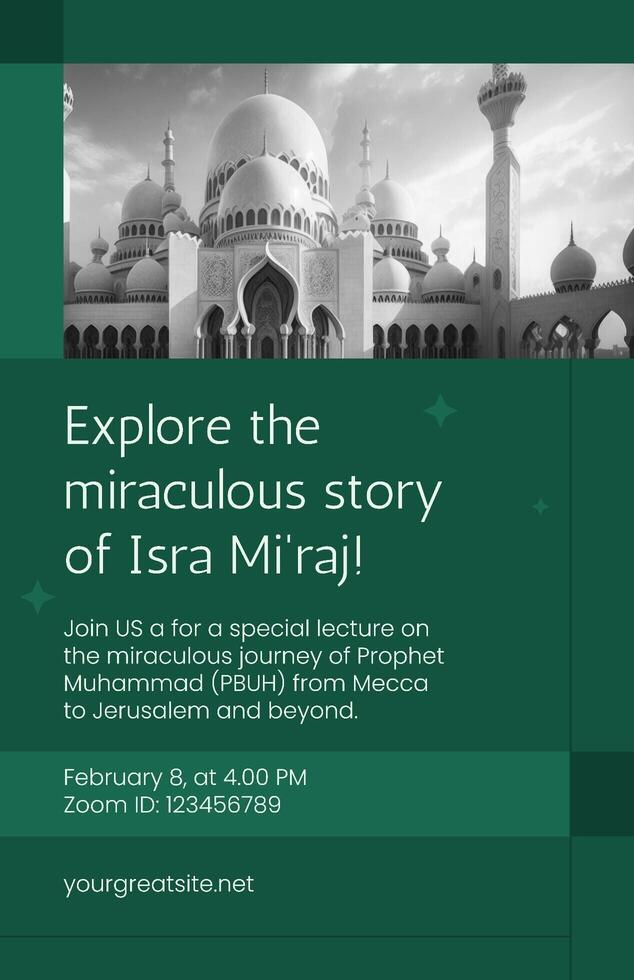 Isra Mi'raj Event Poster template