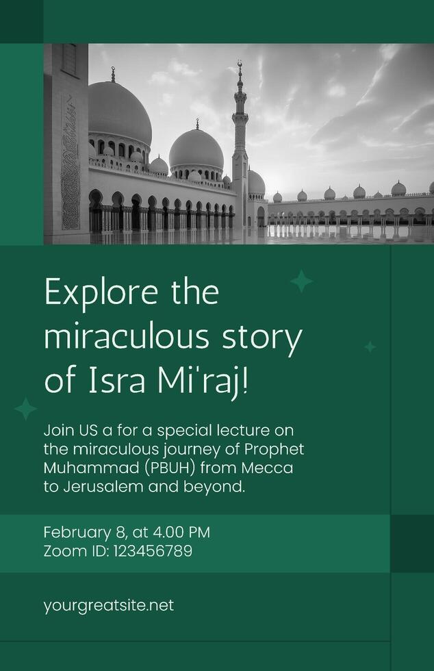 Isra Mi'raj Event Poster template