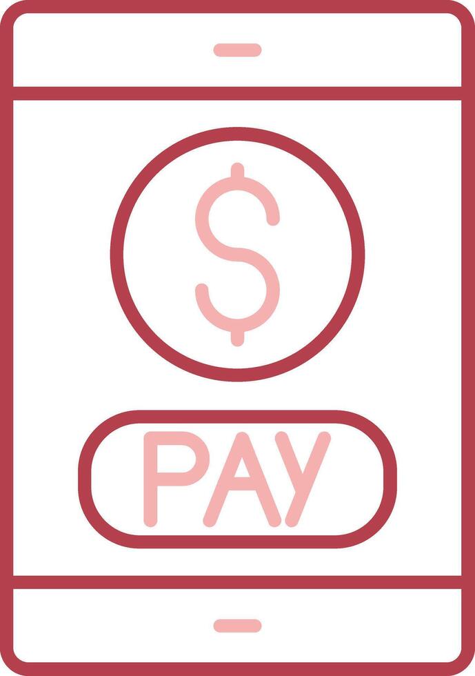 Mobile Payment Solid Two Color Icon vector