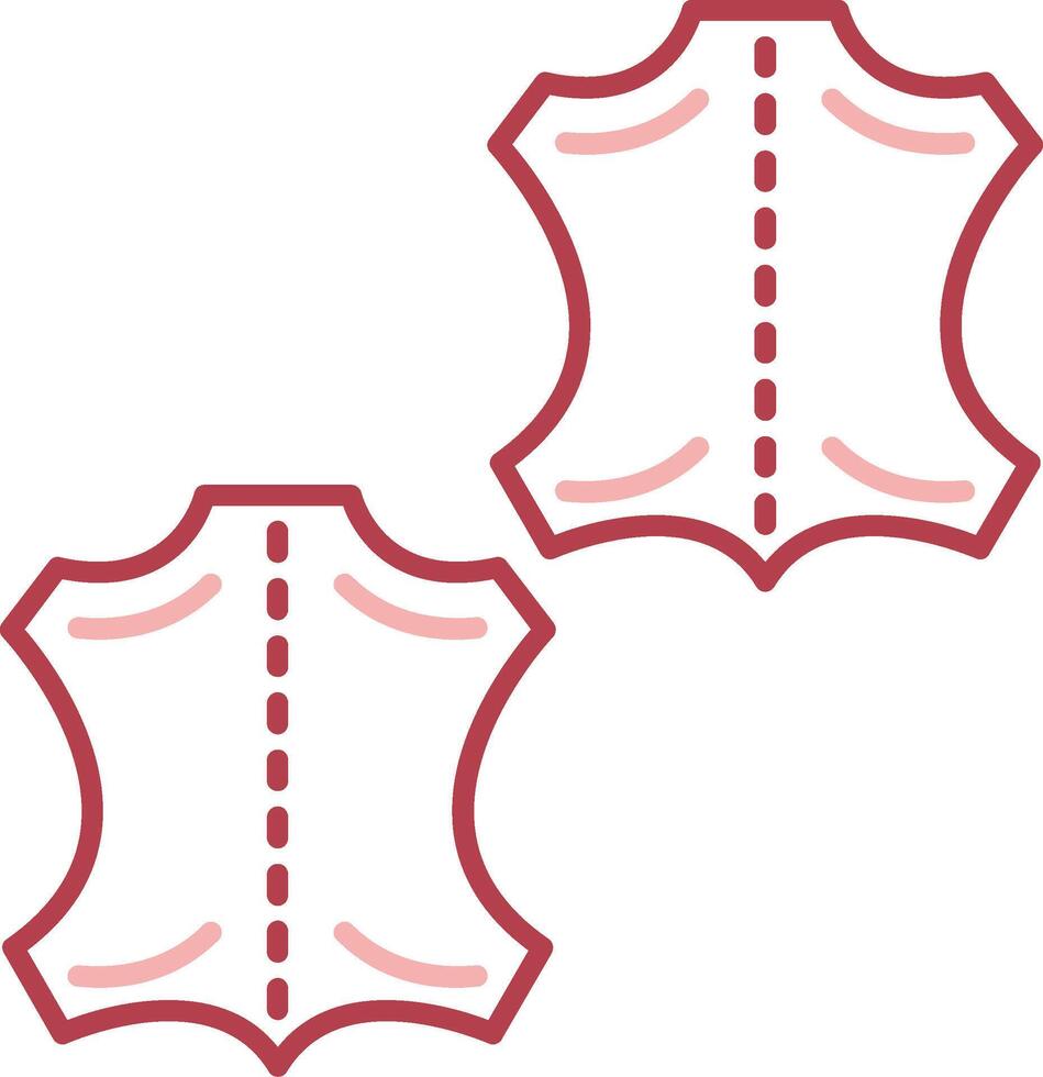 Leather Solid Two Color Icon vector